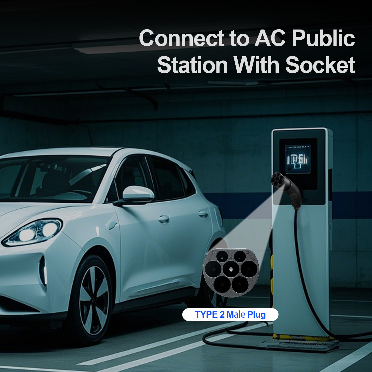 Kolanky Tipe 2 Male EV Plug 1P - Ev Charger Type 2 22Kw 32A 3 Phase ulasan dan harga